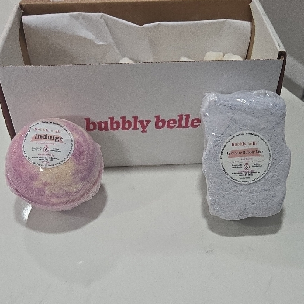 Pink and White Bath Soak Sphere